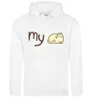 Женская толстовка (худи) my cat Белый Женская толстовка (худи) my cat Белый фото