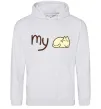 Женская толстовка (худи) my cat Серый меланж Женская толстовка (худи) my cat Серый меланж фото