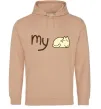 Женская толстовка (худи) my cat Песочный Женская толстовка (худи) my cat Песочный фото