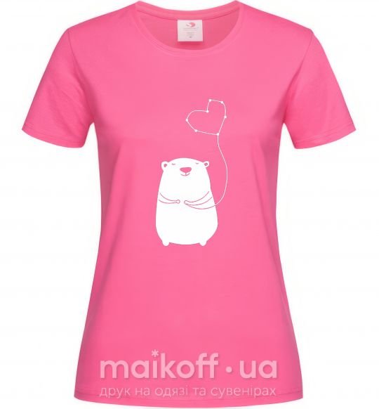 Женская футболка my bear Ярко-розовый фото