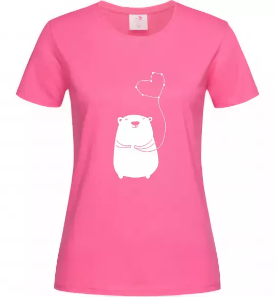 Жіноча футболка my bear Яскраво-рожевий фото