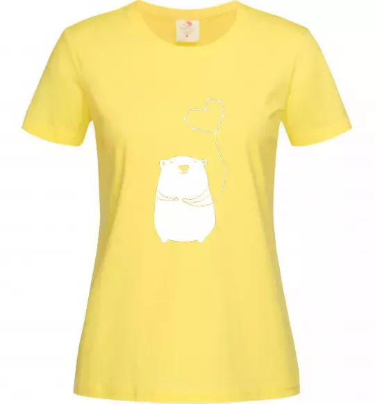 Жіноча футболка my bear Лимонний фото