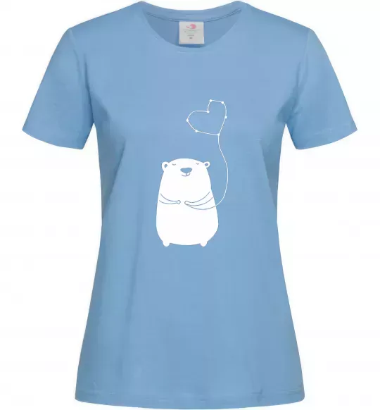Жіноча футболка my bear Блакитний фото