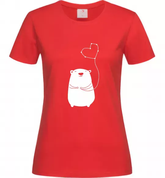 Жіноча футболка my bear Червоний фото