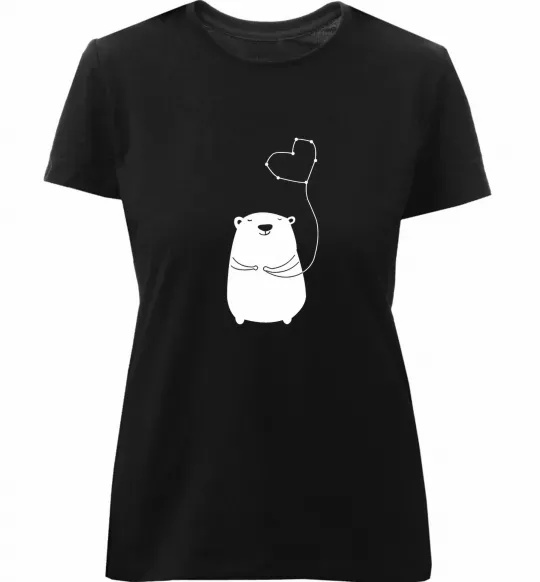 Женская премиум футболка my bear Черный фото