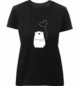 Женская премиум футболка LOVE воздушные шарики Белый фото