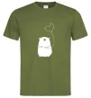 Мужская футболка my bear Оливковый фото