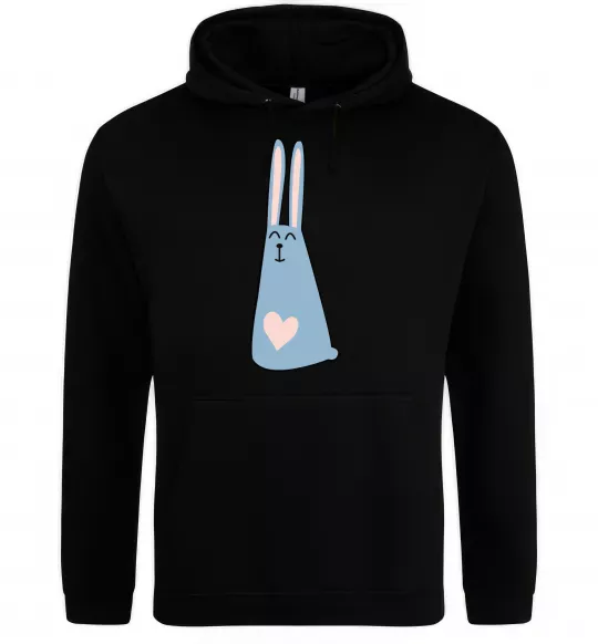 Мужская толстовка (худи) Rabbit Черный фото