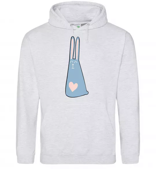 Мужская толстовка (худи) Rabbit Серый меланж фото