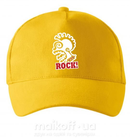 Кепка Rock! с лицом Солнечно желтый фото