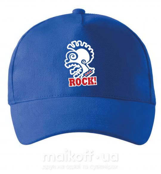 Кепка Rock! с лицом Ярко-синий фото