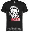 Мужская футболка Rock! с лицом Черный фото