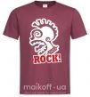 Мужская футболка Rock! с лицом Бордовый фото