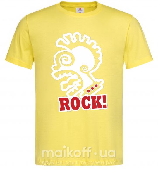 Чоловіча футболка Rock! с лицом Лимонний фото