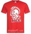Мужская футболка Rock! с лицом Красный фото