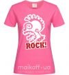 Жіноча футболка Rock! с лицом Яскраво-рожевий фото