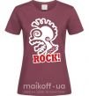 Жіноча футболка Rock! с лицом Бордовий фото