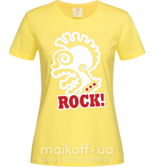 Женская футболка Rock! с лицом Лимонный фото