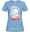 Жіноча футболка Rock! с лицом Блакитний фото