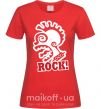 Женская футболка Rock! с лицом Красный фото