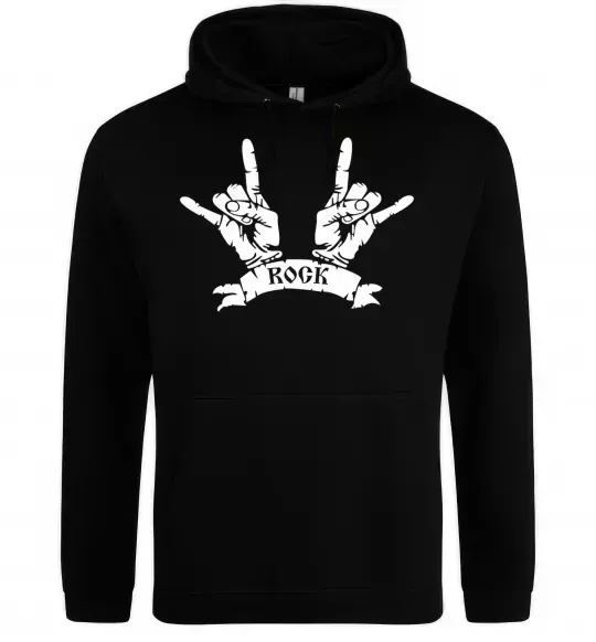 Женская толстовка (худи) Hard ROCK знак Черный фото