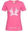 Женская футболка Hard ROCK знак Ярко-розовый фото