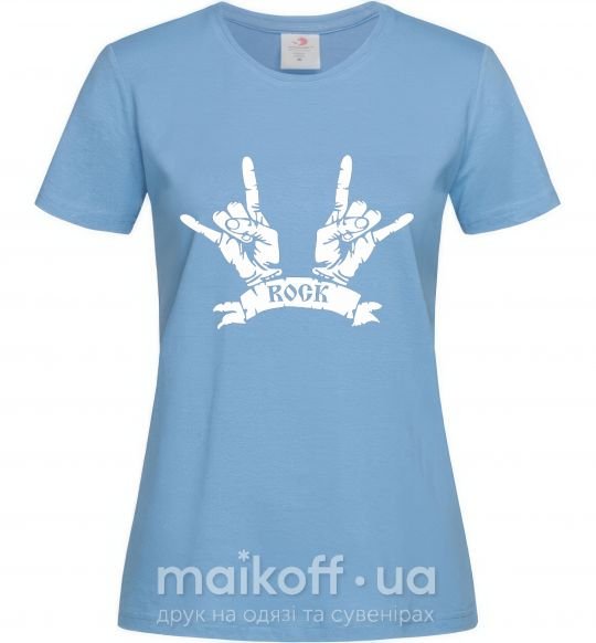 Женская футболка Hard ROCK знак Голубой фото