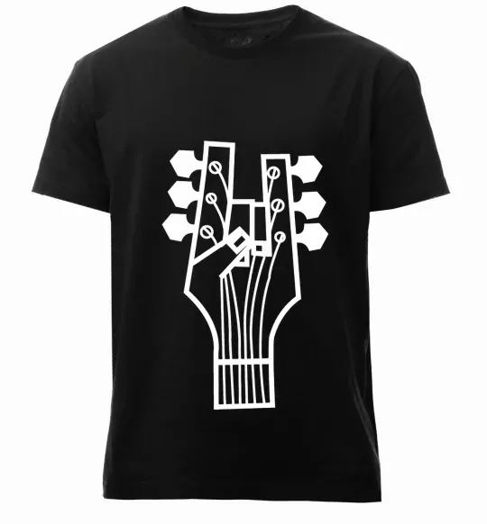 Мужская премиум футболка head guitar Черный фото