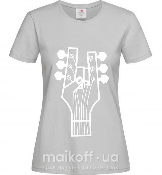 Женская футболка head guitar Серый фото