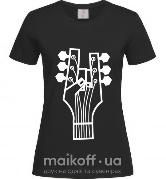Женская футболка head guitar Черный фото