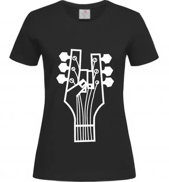 Жіноча футболка head guitar Чорний фото