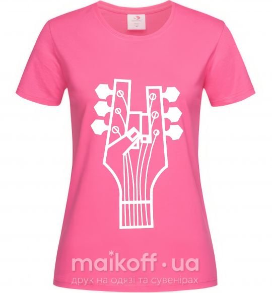 Женская футболка head guitar Ярко-розовый фото