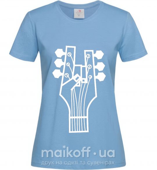 Женская футболка head guitar Голубой фото