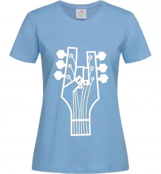 Жіноча футболка head guitar Блакитний фото
