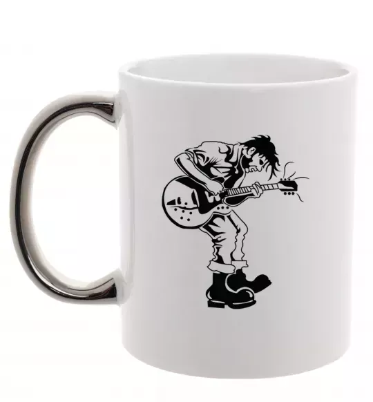 Чашка с цветной ручкой Rockman Серебро фото