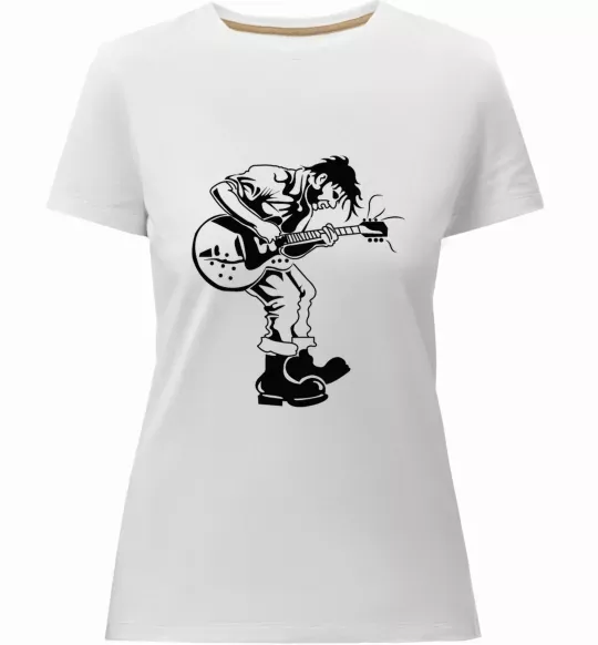 Женская премиум футболка Rockman Белый фото