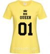 Женская футболка His queen Лимонный фото