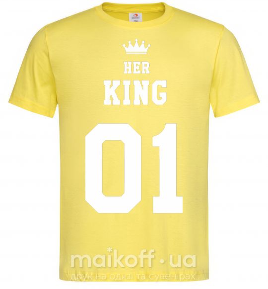 Чоловіча футболка her king Лимонний фото