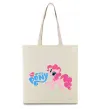 Еко-сумка My little pony pink Бежевий фото