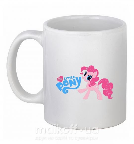 Чашка керамічна My little pony pink Білий фото