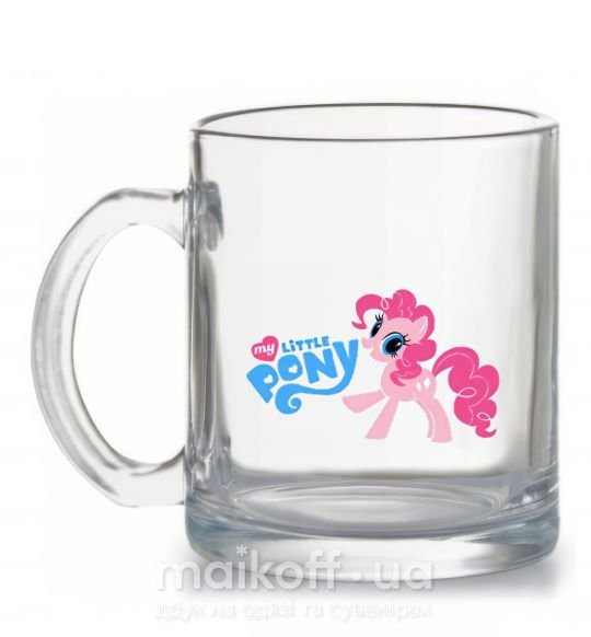 Чашка стеклянная My little pony pink Прозрачный фото