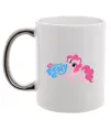 Чашка з кольоровою ручкою My little pony pink Срібло Чашка з кольоровою ручкою My little pony pink Срібло фото