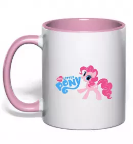 Чашка з кольоровою ручкою Раріті Флаттершай та Пінкі Пай Ніжно рожевий фото