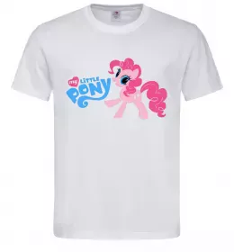Мужская футболка My little pony pink Белый фото