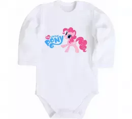 Детский боди My little pony pink Белый фото