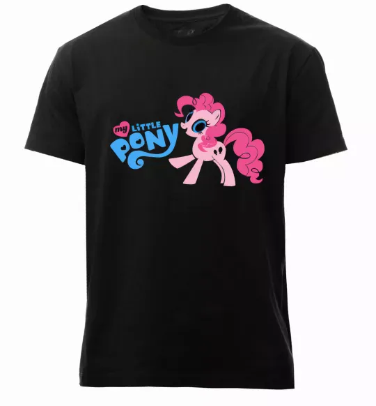 Чоловіча преміум футболка My little pony pink Чорний фото