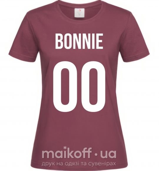 Жіноча футболка Bonnie Бордовий фото