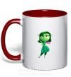 Чашка с цветной ручкой green fairy Красный фото