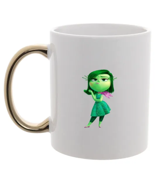 Чашка с цветной ручкой green fairy Золото фото