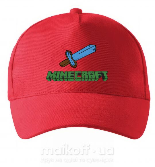 Кепка Minecraft with sword Красный фото